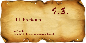 Ill Barbara névjegykártya