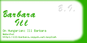 barbara ill business card